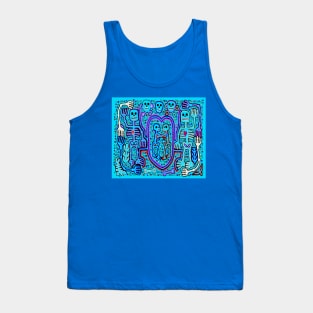 Halloween Skeleton Dance Party Tank Top